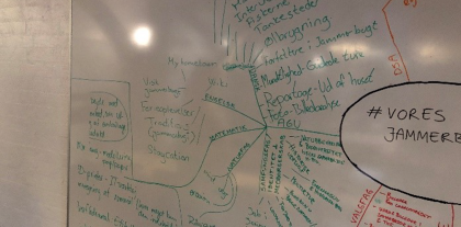Fag der indgår - brainstorm - whiteboard